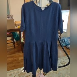 Gap Crew Neck Navy pleated skirt dress - Large